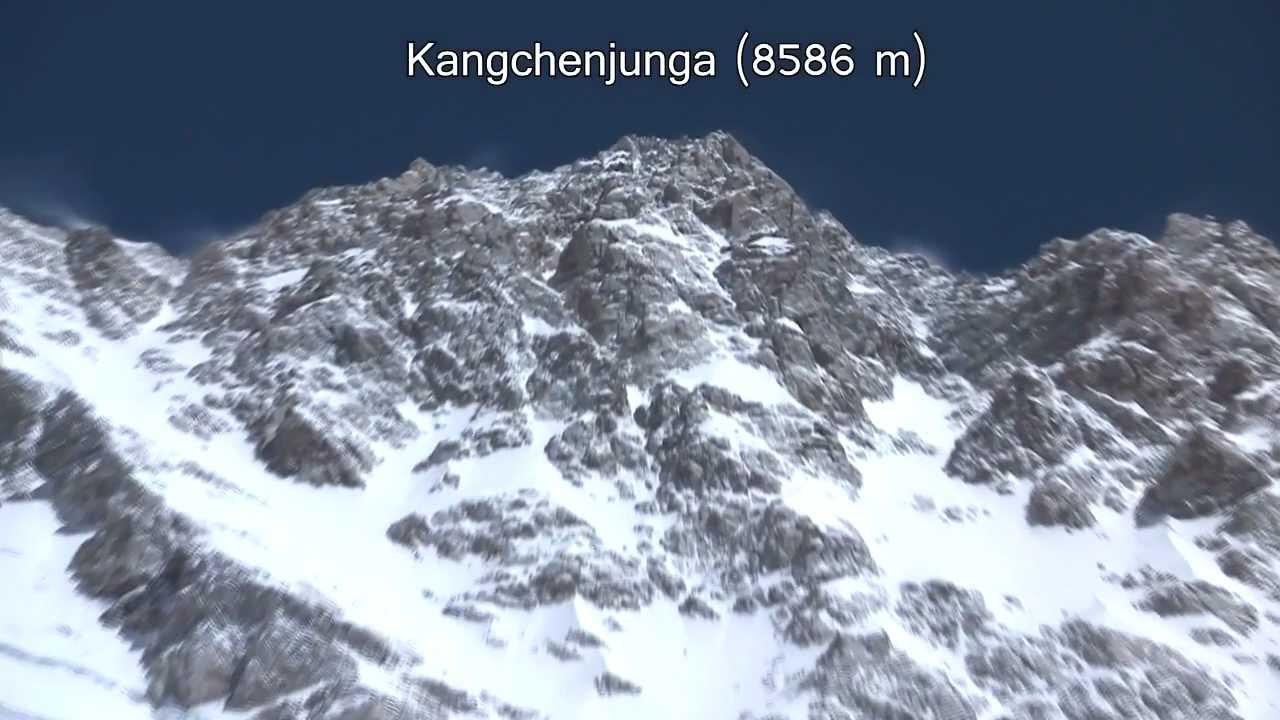 1280x720 Kangchenjunga (586 m). Himalaya, Nepal