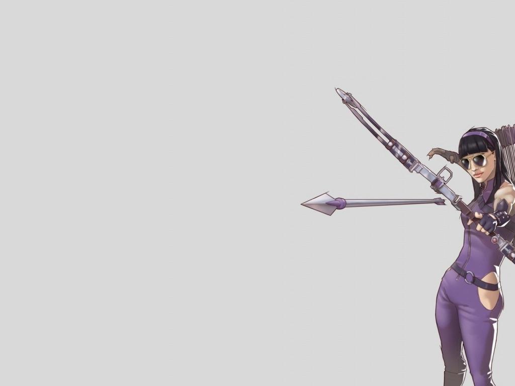 1024x768 Download wallpaper bow, glasses, arrow, Hawkeye, Hawkeye, Kate Bishop, Kate Bishop, section fantasy in resolution 1024x768
