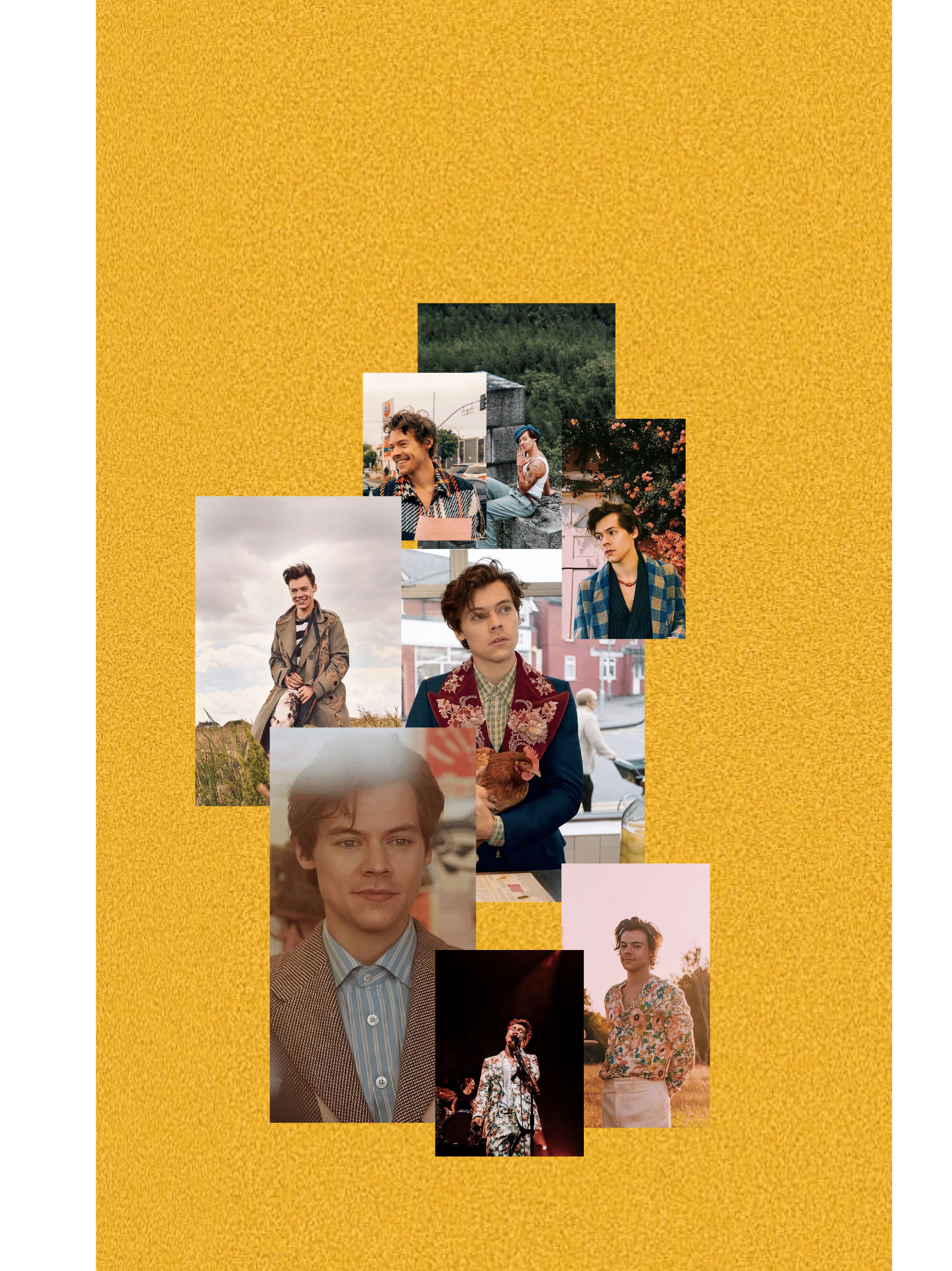 2048x2732 Harry Styles vintage collage yellow wallpaper aesthetic dimensions made using iPhone. Harry styles wallpaper iphone, Harry styles poster, Harry styles wallpaper