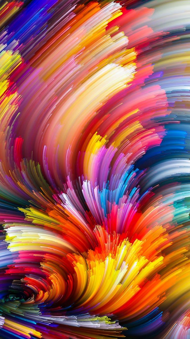 750x1334 Wallpaper Texture Multicolor Abstract art 750x1334