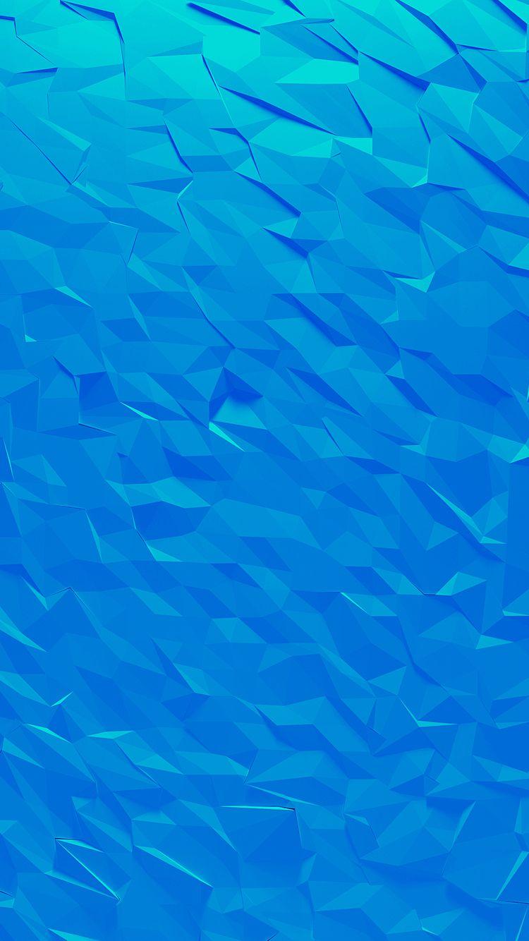 750x1334 Abstract Low Poly 3D Blue Background 4k iPhone iPhone 6S