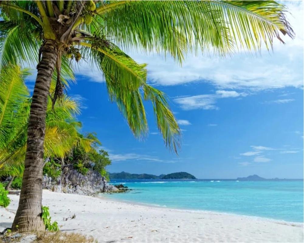 1000x800 Beibehang Custom wallpaper HD beach coconut tree Aegean TV background wall paper home decor living room bedroom 3D wallpaper. Wallpaper