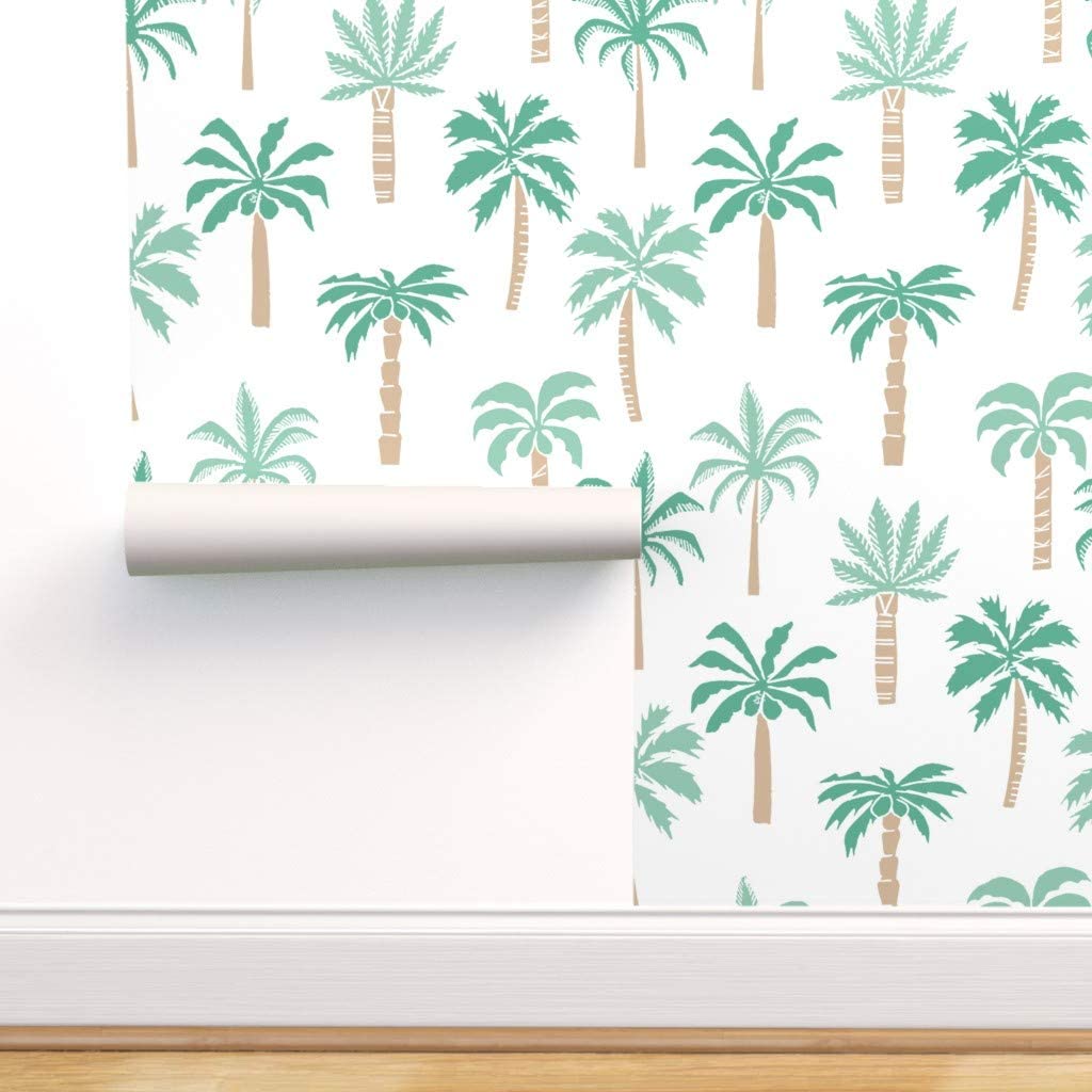 1024x1024 Buy Spoonflower Pre Pasted Removable Wallpaper, Palm Palms Palm Palm Tree Tropical Summer Palm Print, Water Activated Wallpaper, 24in X 108in Roll Online In Paraguay. B085S7KVXC