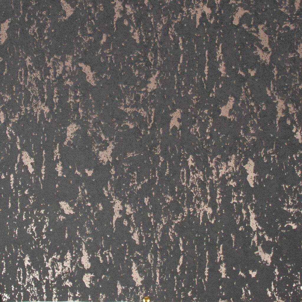 1024x1024 Milan Textured Plain Charcoal and Rose Gold Wallpaper