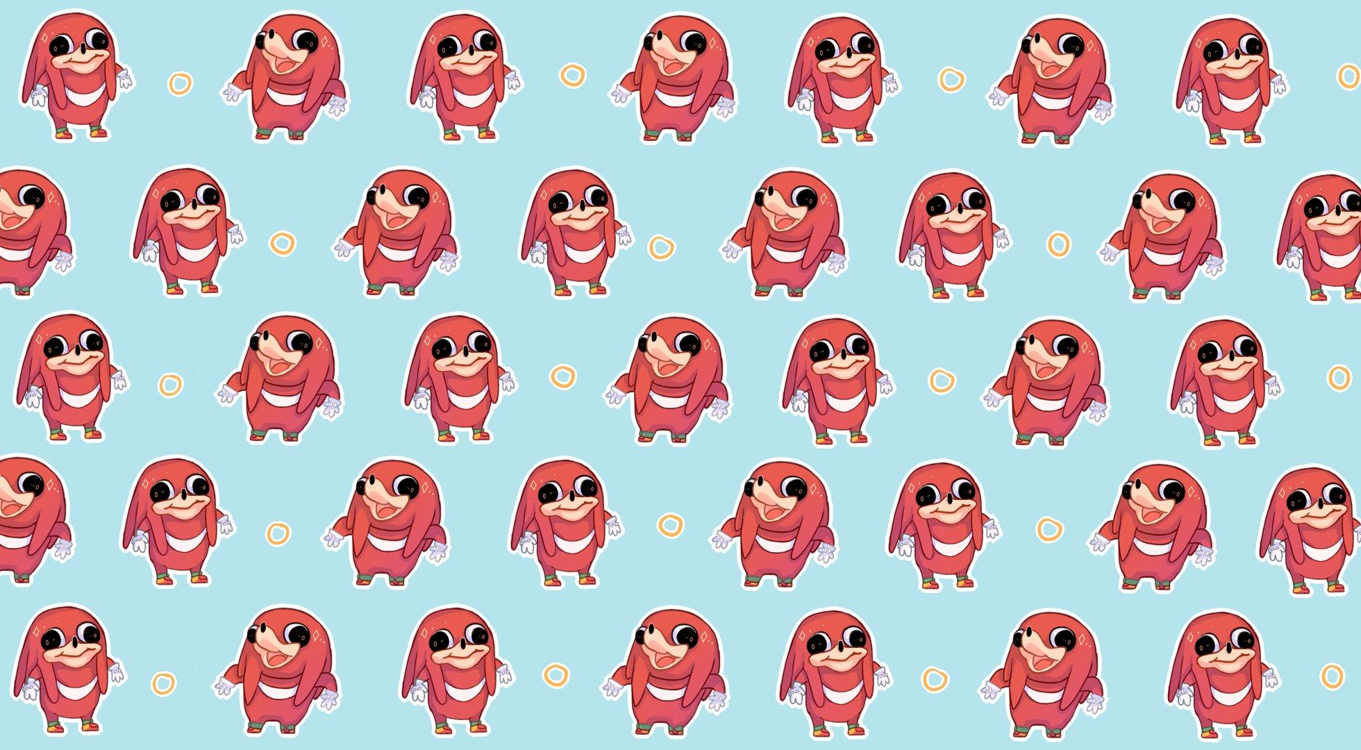 1960x1080 玉兔. Extremely busy can't. the meme is too strong. Have a wallpaper I made for knuckles <3 It is da wae #UgandanKnuckles #DaWae # knuckles