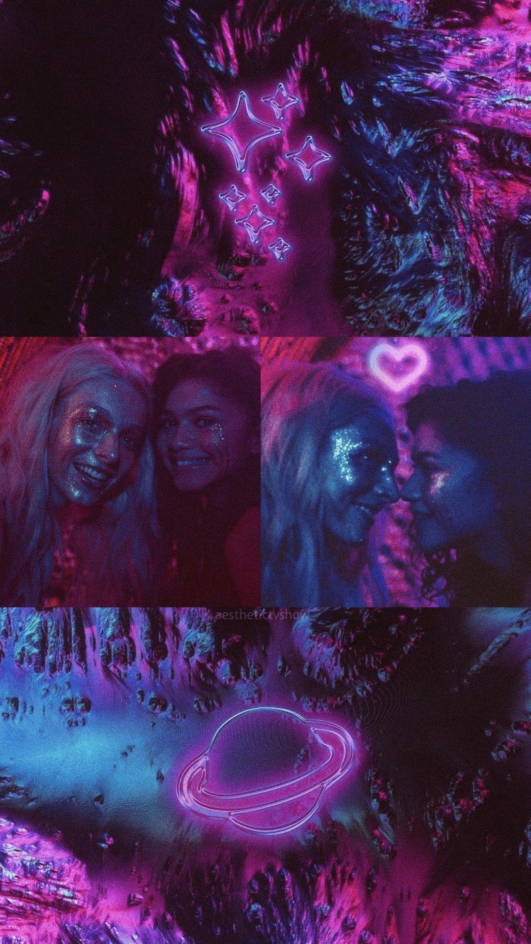 1080x1919 Euphoria Rue and Jules wallpaper. Euphoria, Trippy wallpaper, Purple aesthetic