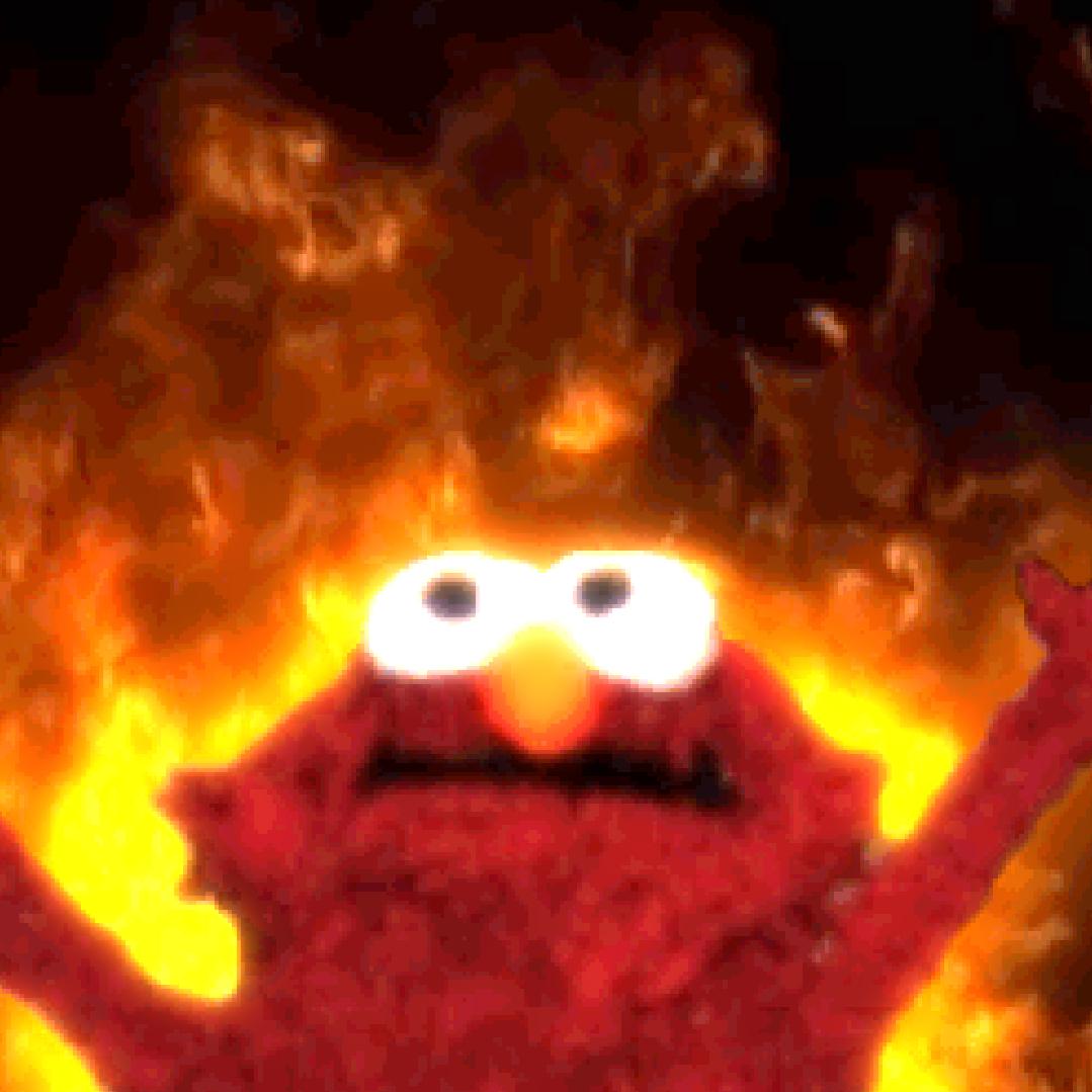 1079x1079 Elmo On Fire Phone