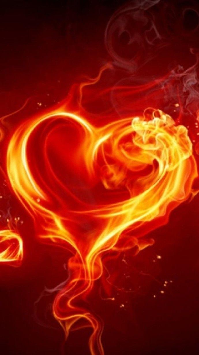 690x1226 Love Flame Wallpaper