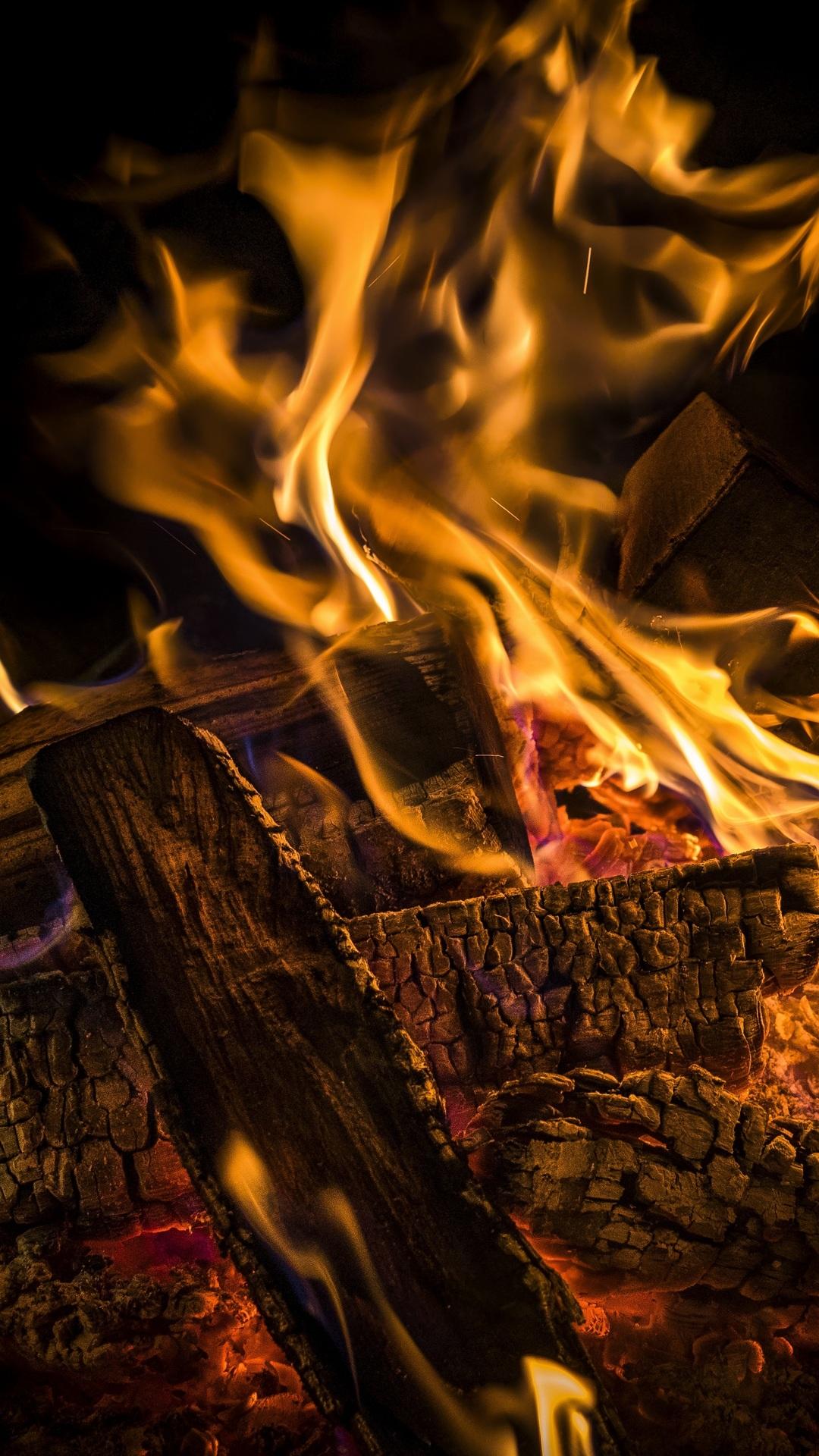 1080x1920 1080x1920 flame, hd, wood, photography for iPhone 8 wallpaper