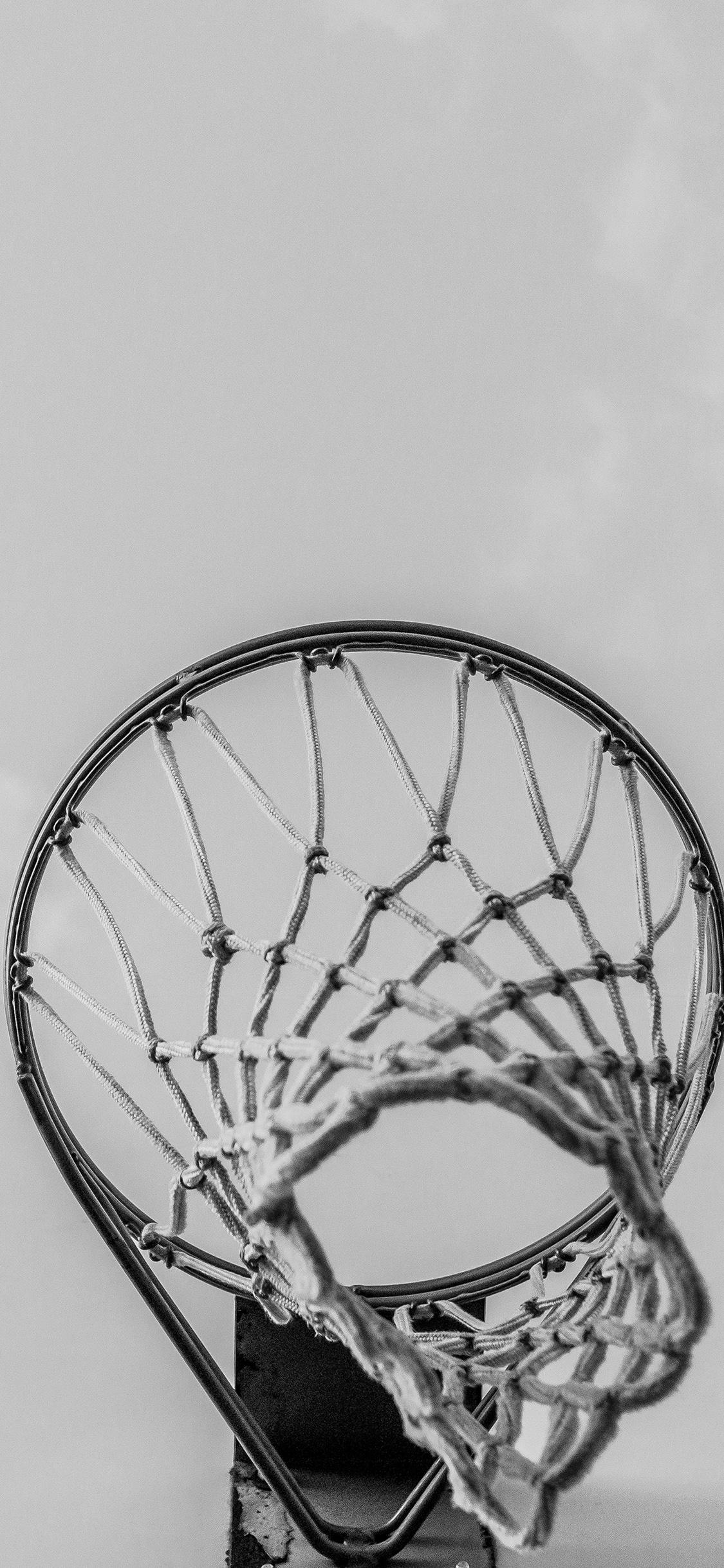 1125x2436 Basketball Rim Red Sports Dark Wallpaper