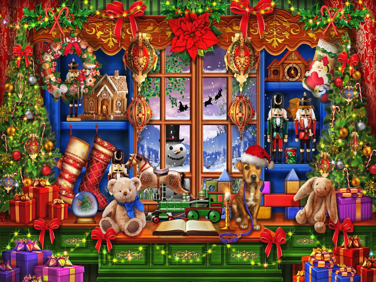 1280x960 Ye Olde Christmas Shoppe Jigsaw Puzzle by Vermont Christmas Company