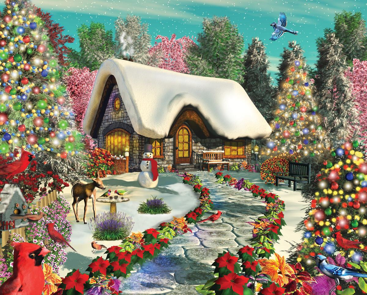 1200x964 Snowy Delight, 1000 Pieces, Vermont Christmas Company