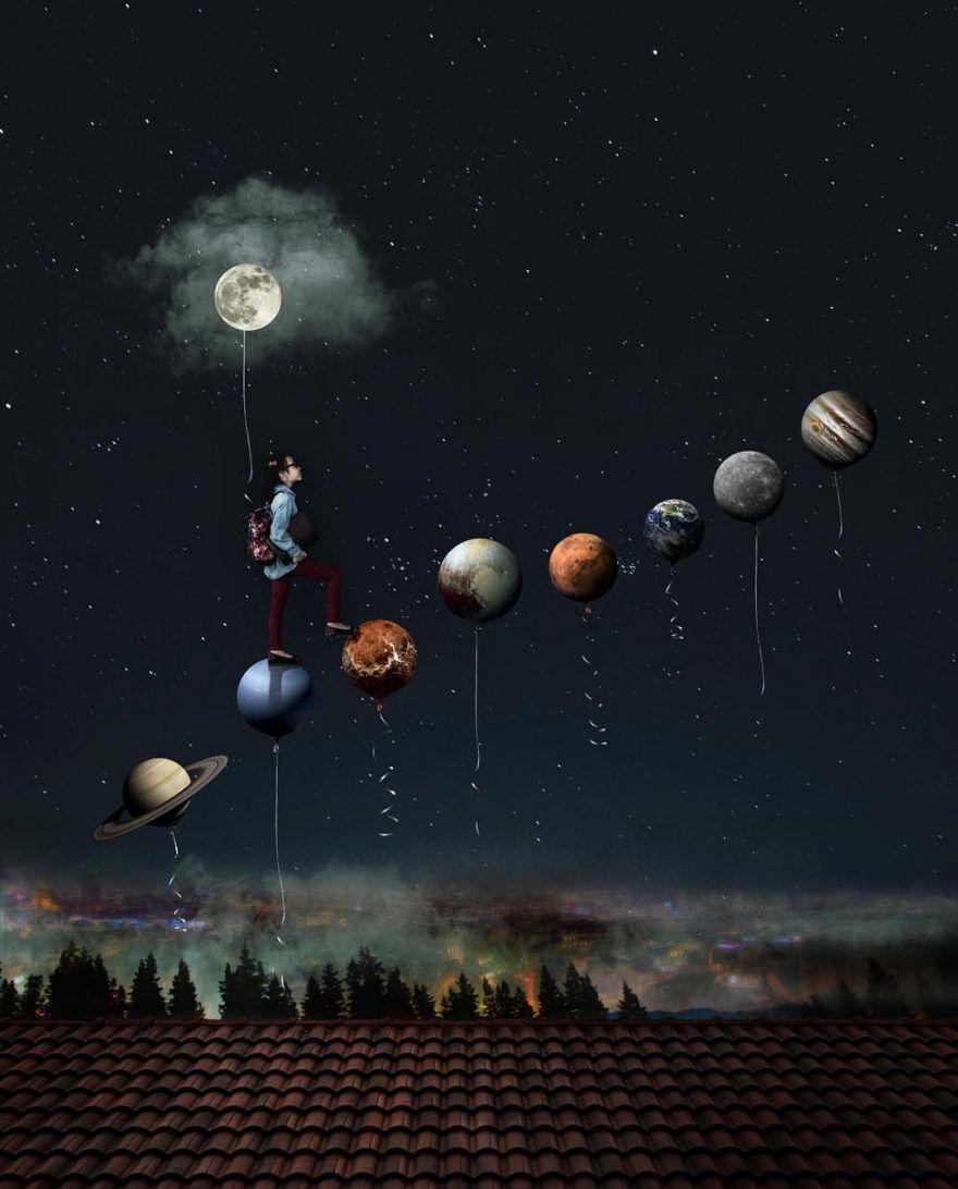 880x1092 Creative and Dreamlike Photo Manipulations by Natacha Einat. Moon photography, Planets wallpaper, Wallpaper space