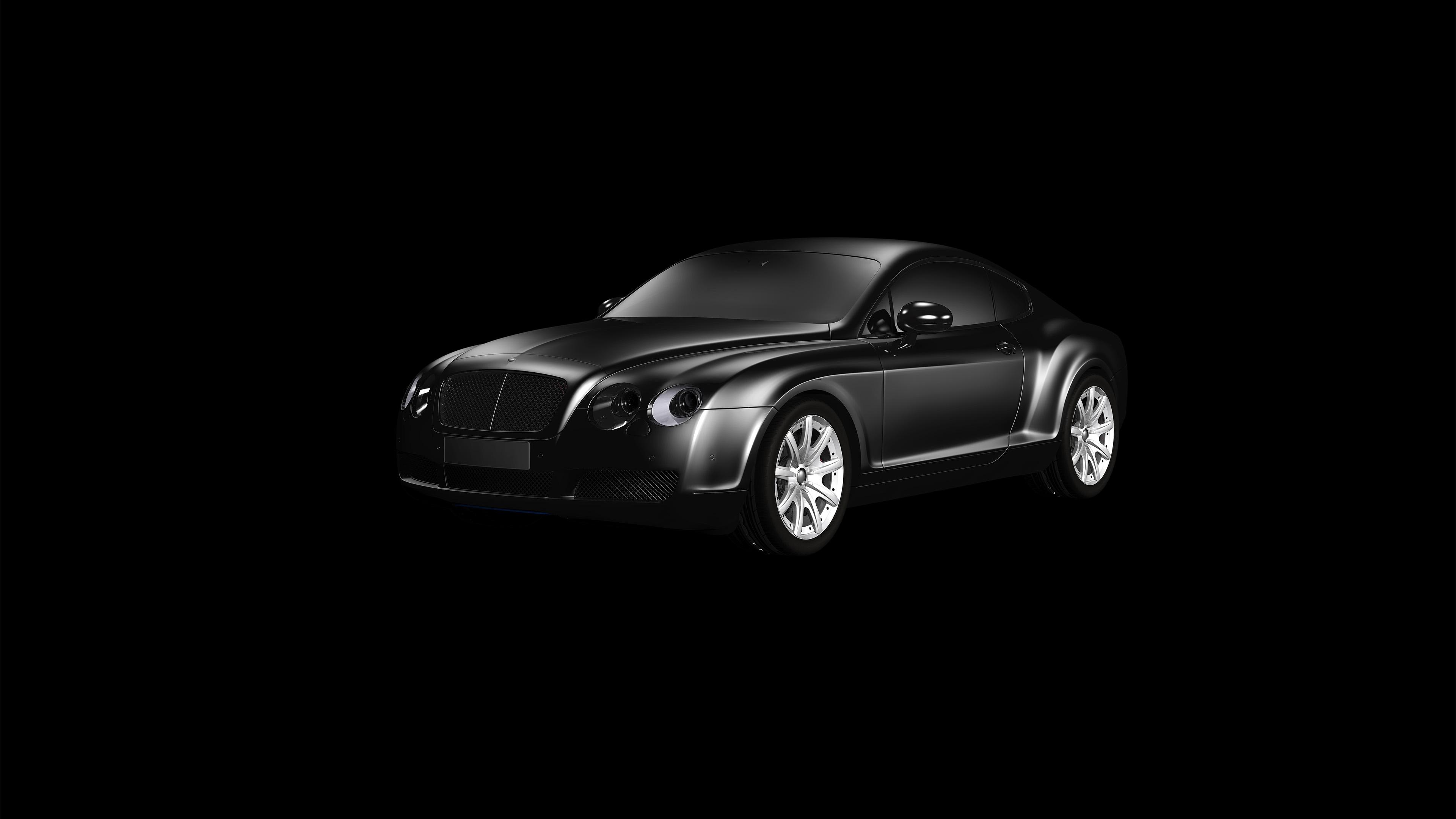 3840x2160 Car Bentley Dark Black Limousine Art Illustration Wallpaper