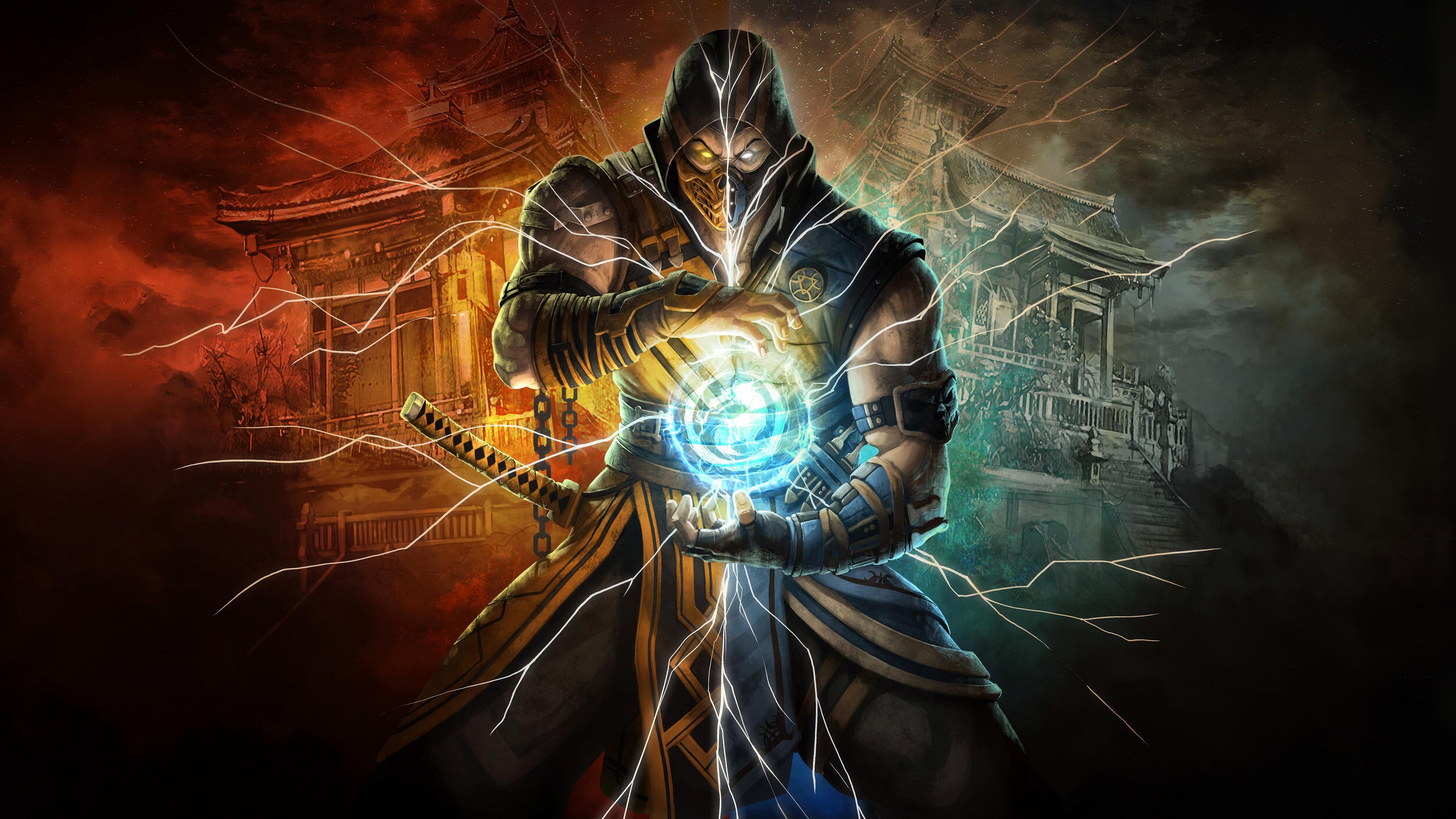3840x2160 Character from Mortal Kombat Scorpion Wallpaper 4k Ultra HD