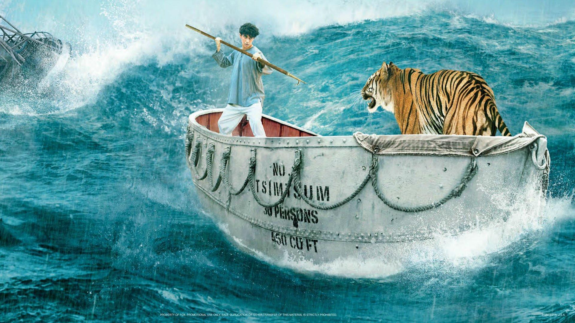 1920x1080 LIFE Of Pi Family Adventure Drama Fantasy Tiger 3 D Animation 1lifepi Friend Shipwreck Predator Tiger Ocean Sea Voyage Ship Boat Wallpaperx1080