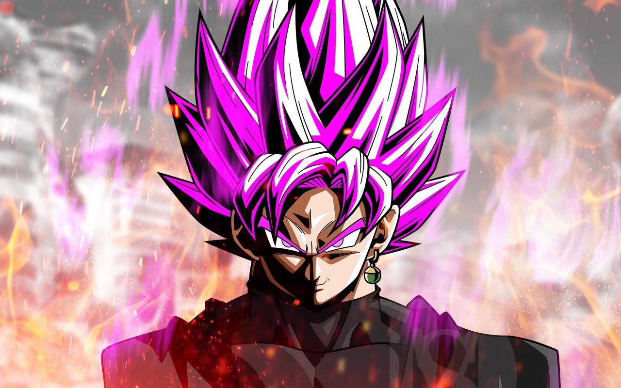 1280x800 Download 1280x800 wallpaper anime, black, violet hair, dragon ball, full hd, hdtv, fhd, 1080p, widescreen, 1280x800 HD image, background, 20860