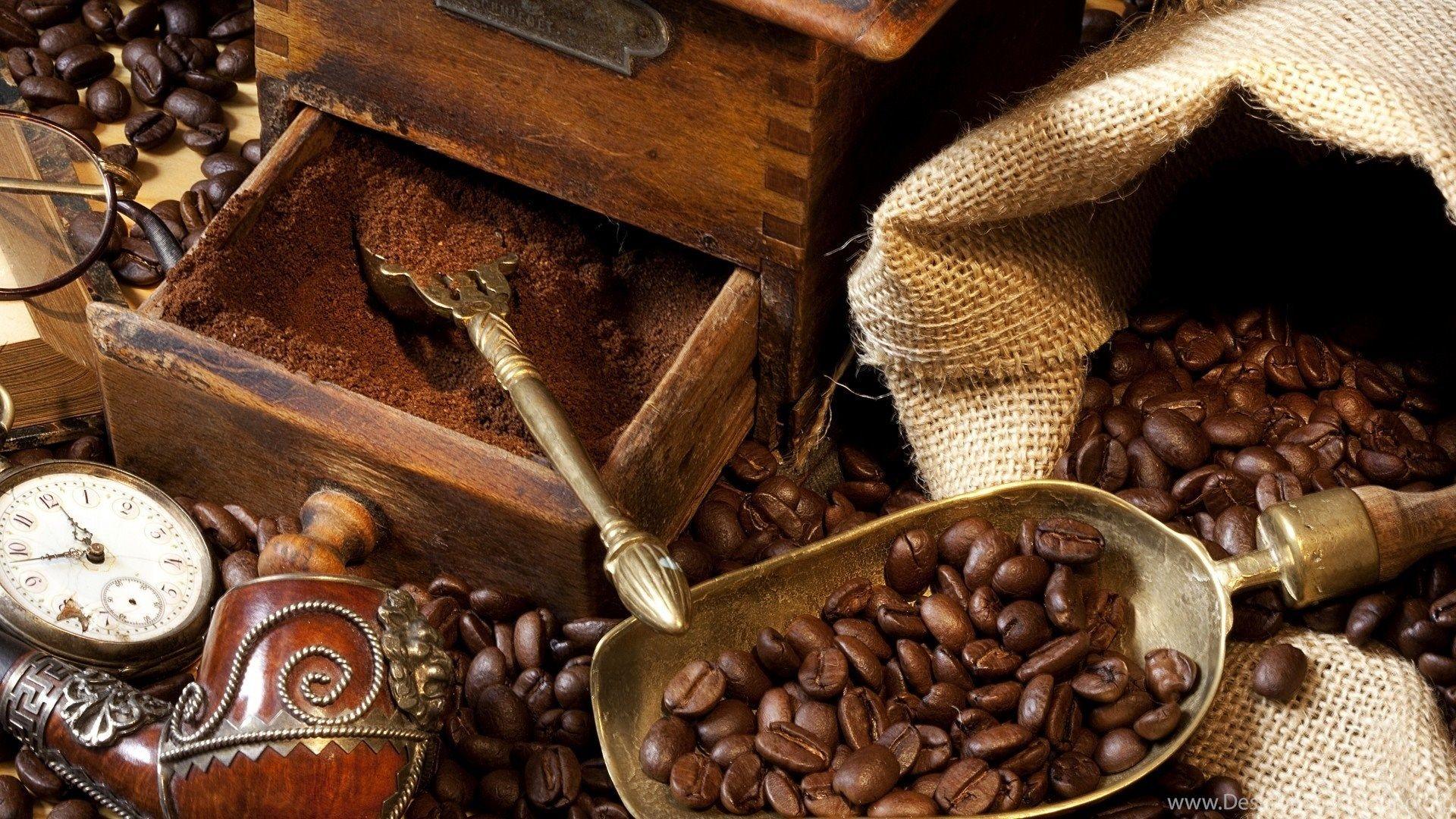 1920x1080 Wallpaper Coffee, Corn, Tobacco Pipe, Scoop, Brown Coffee. Desktop Background