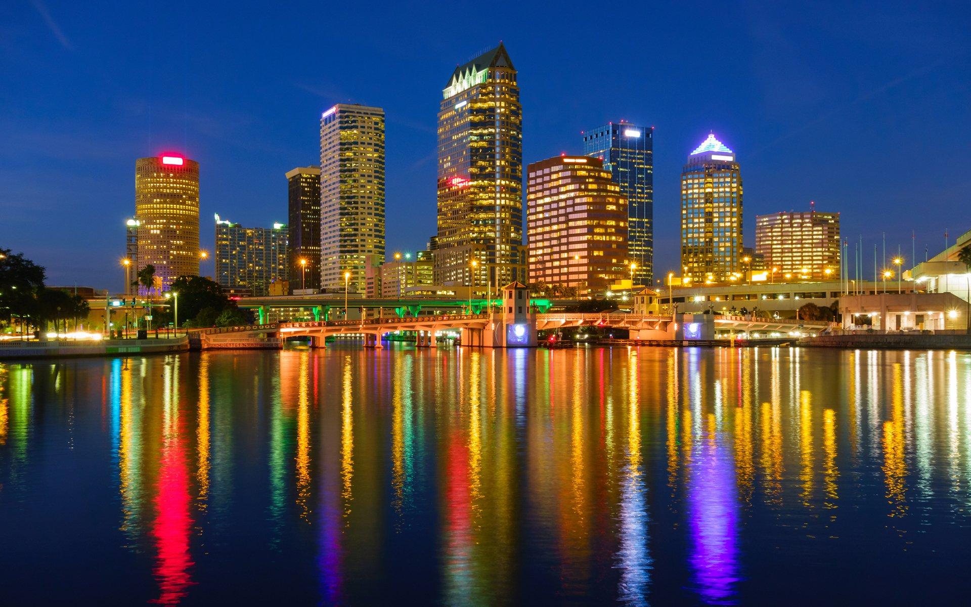 1920x1200 Download Reflection City Florida USA Man Made Tampa HD Wallpaperx1200