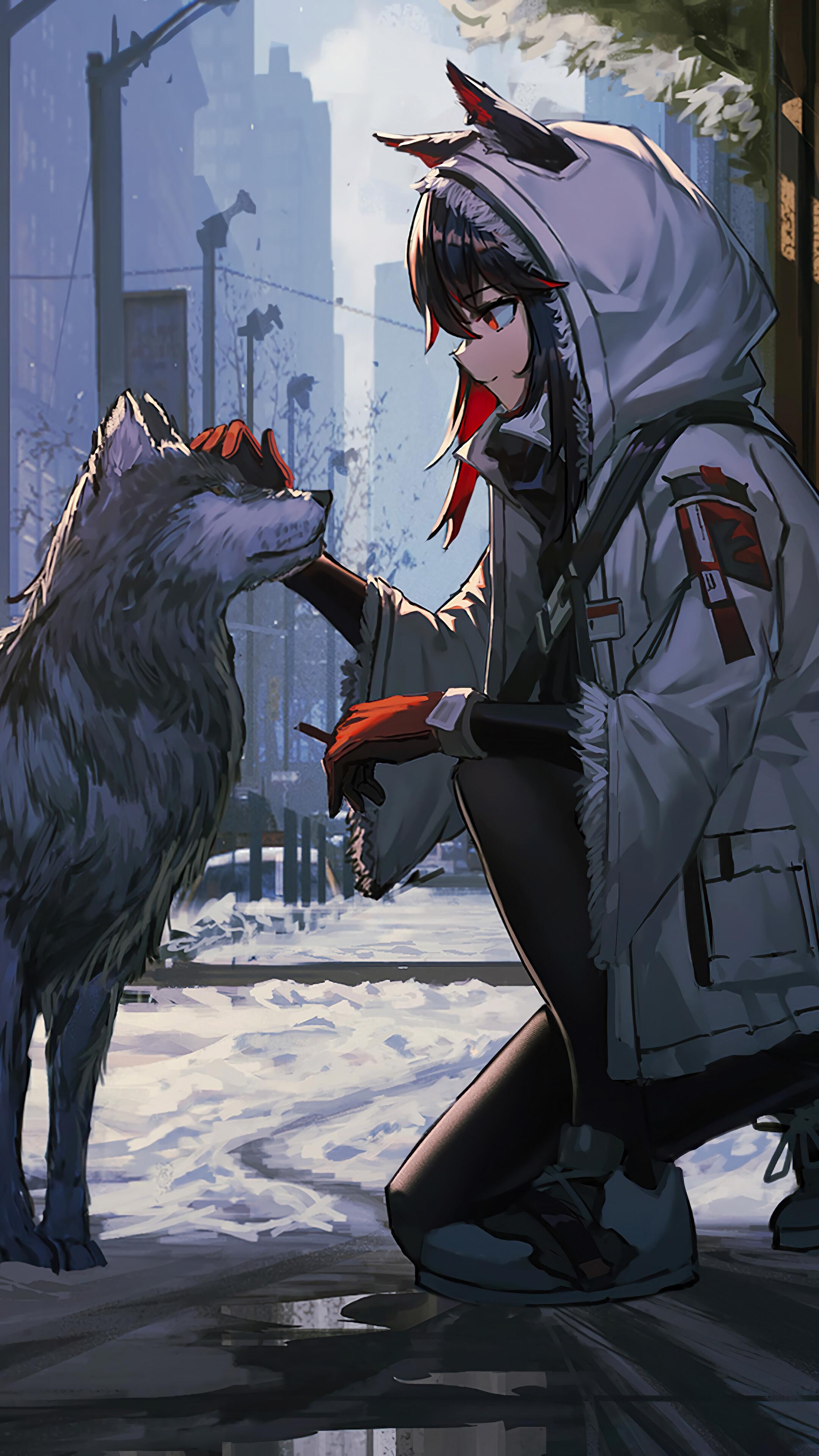2160x3840 Anime, Girl, Wolf, Texas, Arknights, 4K phone HD Wallpaper, Image, Background, Photo and Picture HD Wallpaper