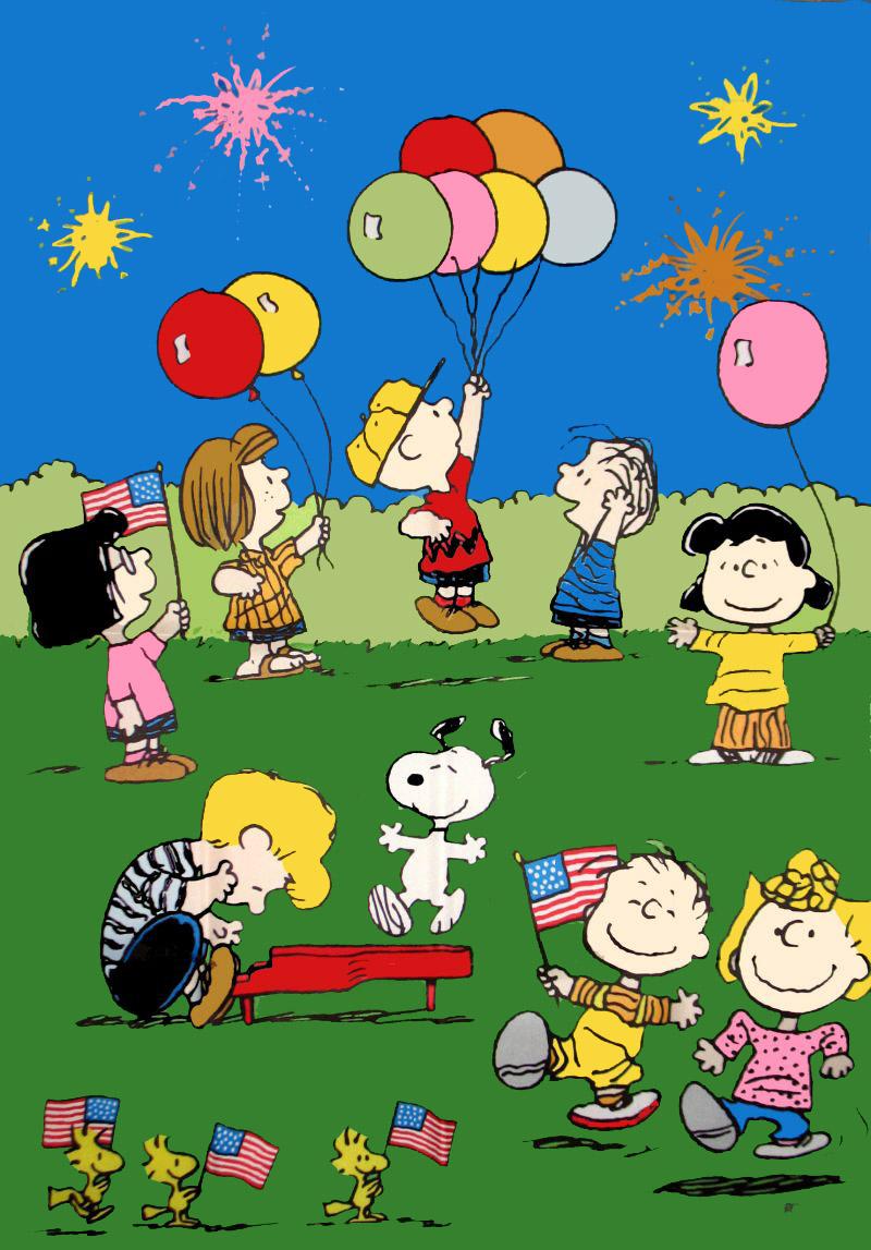 800x1147 Peanuts 4th of July Wallpaper