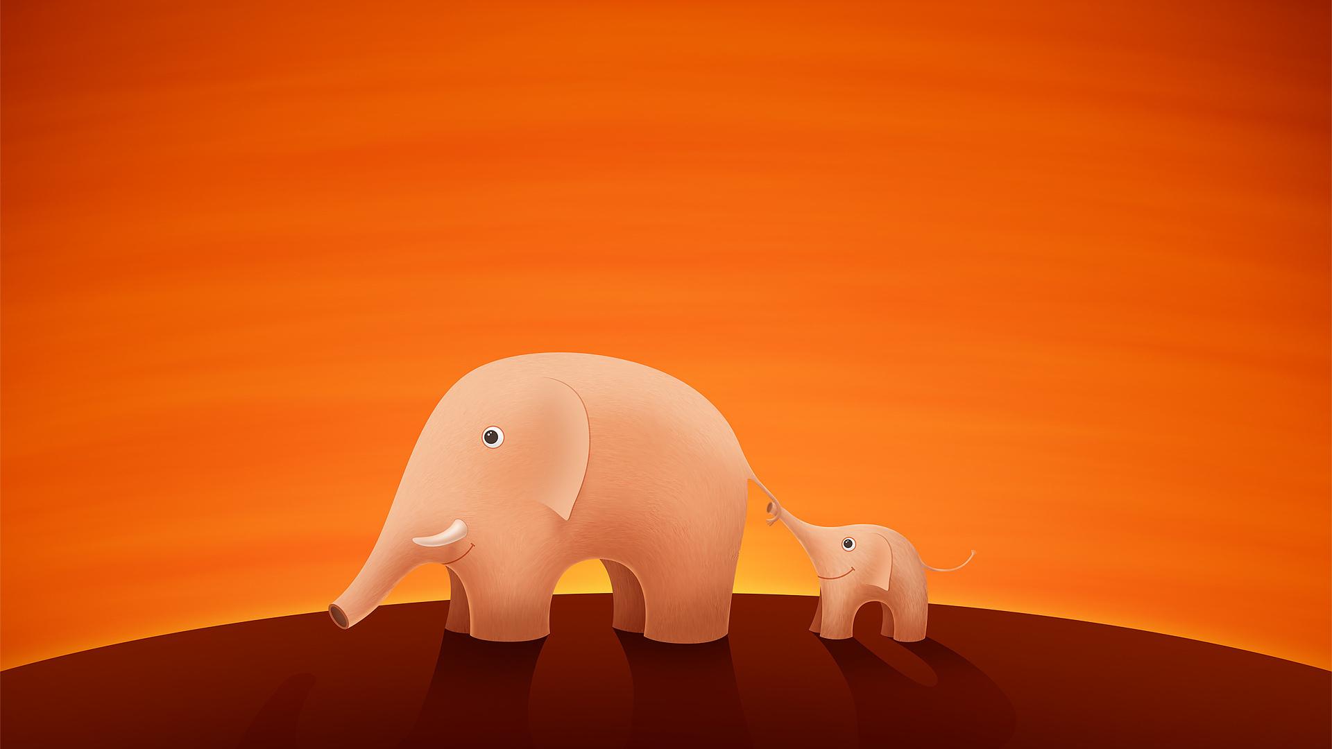 1920x1080 1920x1080 minimalism, elephant, art