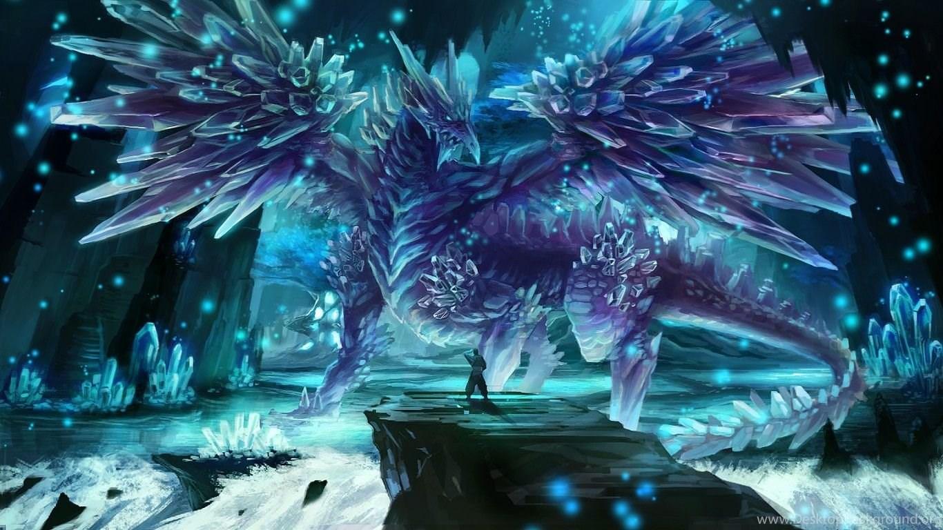 1366x768 Ice Dragon Computer Wallpaper, Desktop Background Desktop Background
