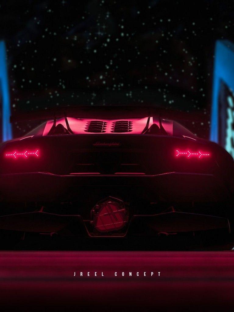 768x1024 Download 768x1024 Lamborghini Sesto Elemento, Back View, Lights