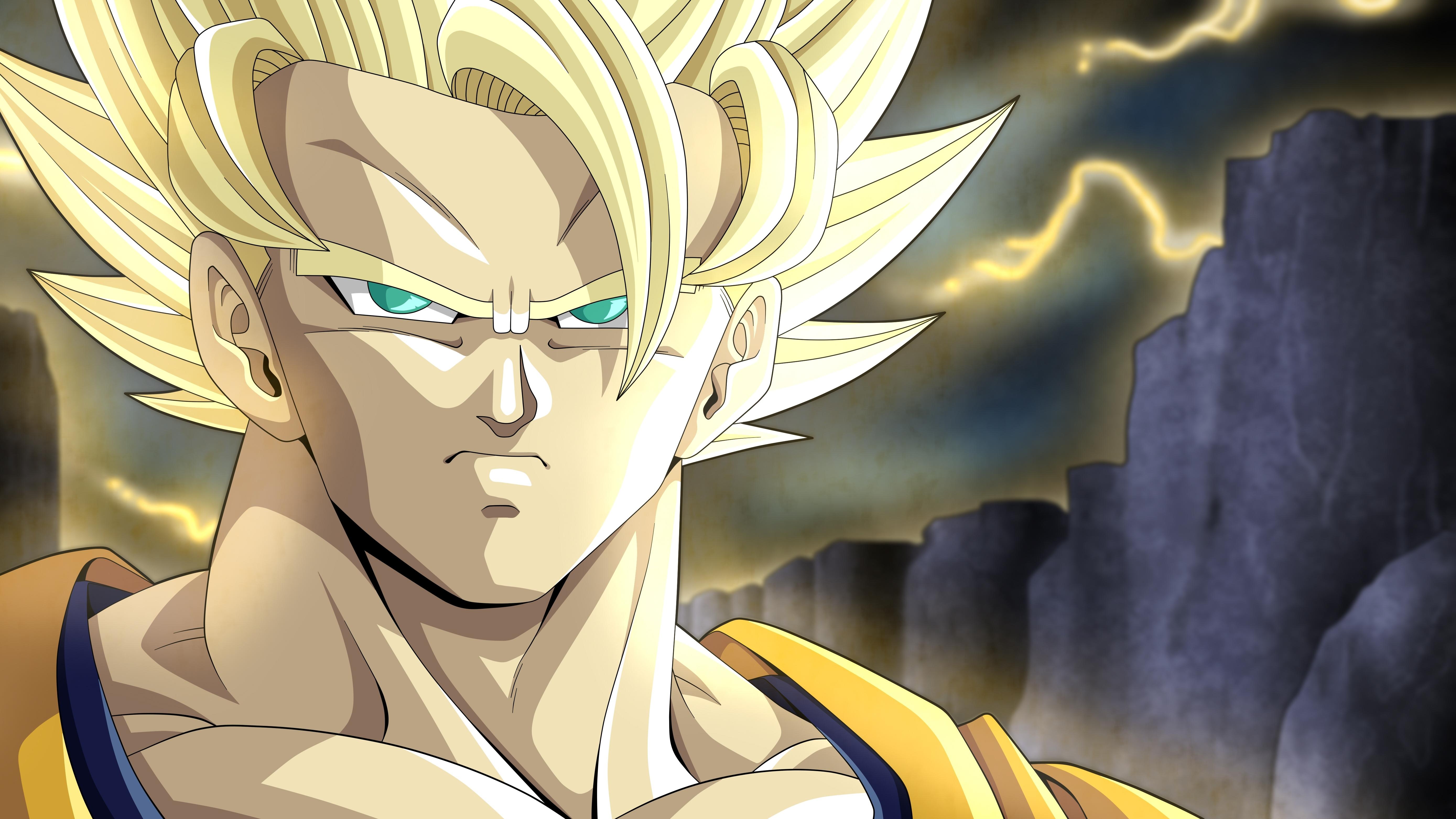 5555x3124 Wallpaper Super Saiyan, Son Goku, Dragon Ball Z:5555x3124