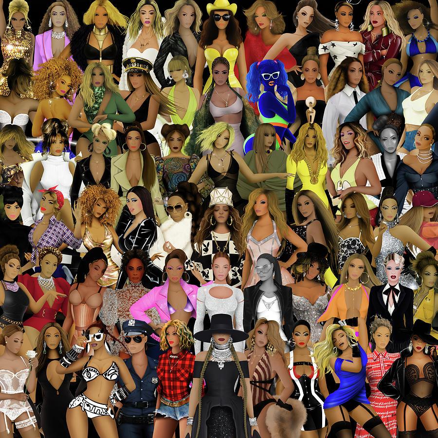 900x900 Art Art Posters analiza.mk Beyonce' Collage Poster A