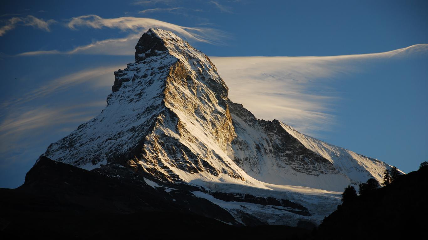1366x768 4K Ultra HD Beautiful Matterhorn Nature Mountain Wallpaper