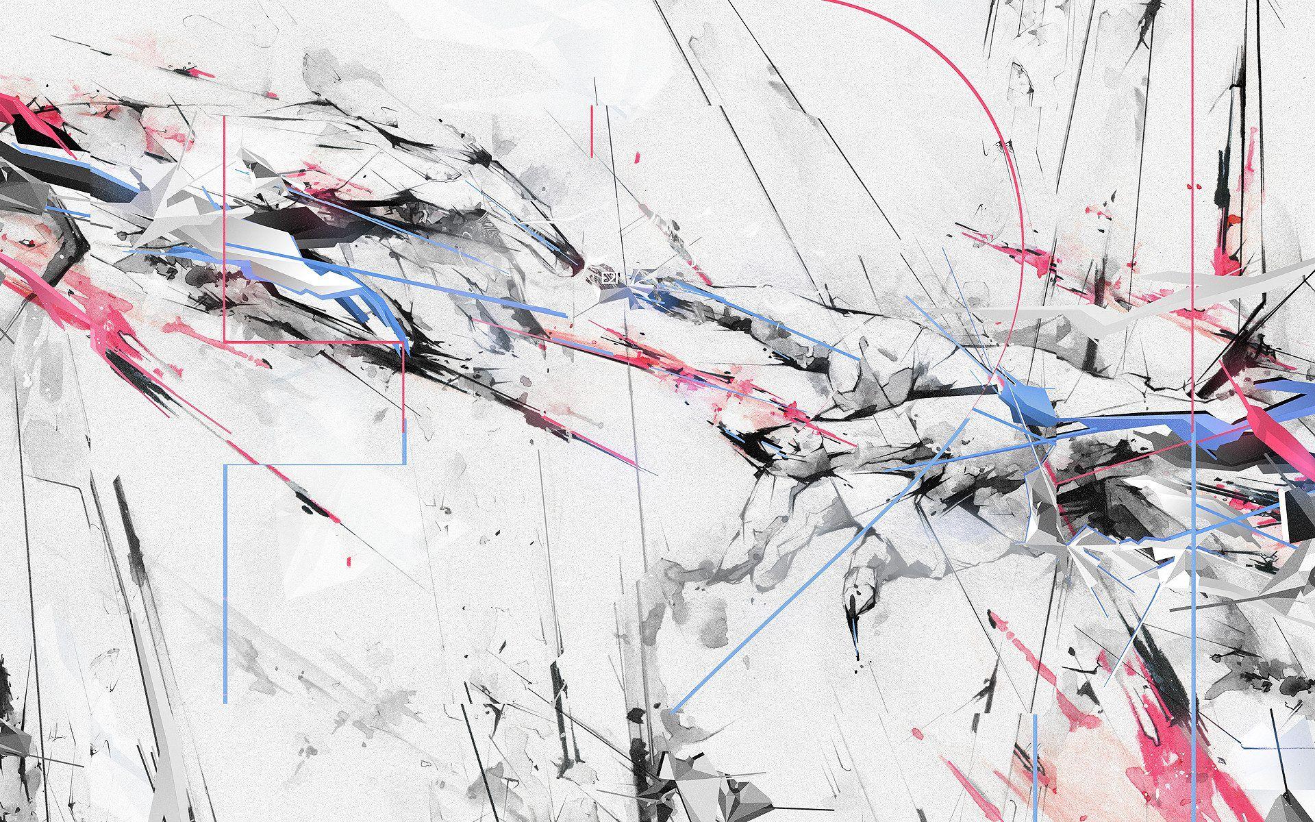 1920x1200 Abstract Paint Color Lines Spray Blue Pink Black Wallpaper Abstract Wallpaper 4k