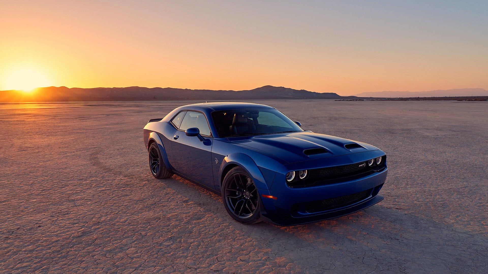 1920x1080 Dodge Challenger SRT Hellcat at Desert Sunset