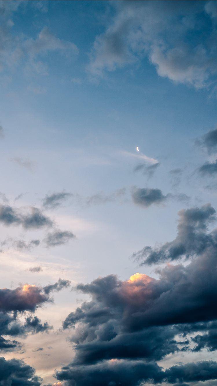 750x1334 white clouds iPhone 8 Wallpaper Free Download