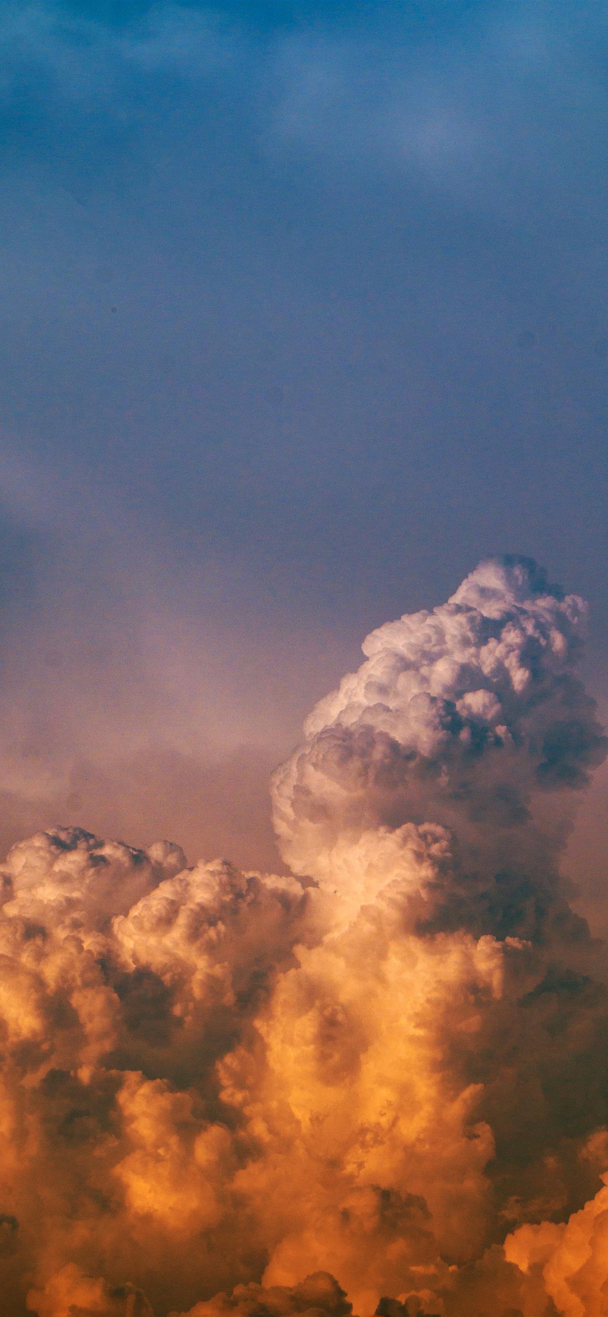1242x2688 White Clouds Wallpaper