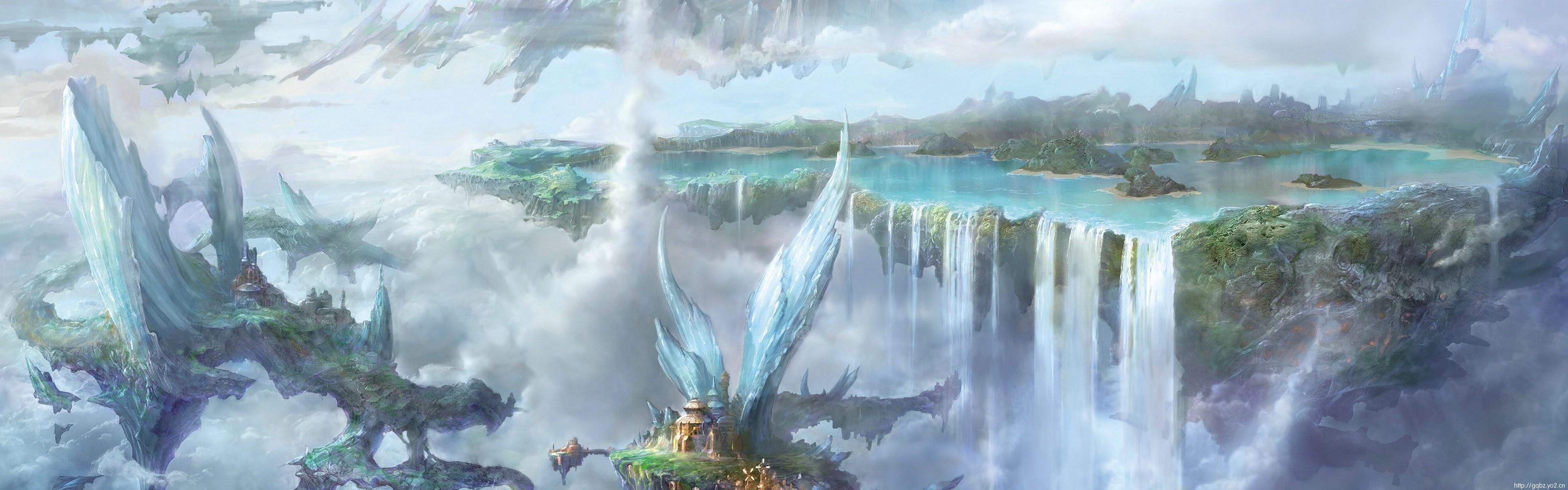 3840x1200 fantasy art skyscapes widescreen 3840x1200 wallpaper High Quality Wallpaper, High Definition Wallpaper