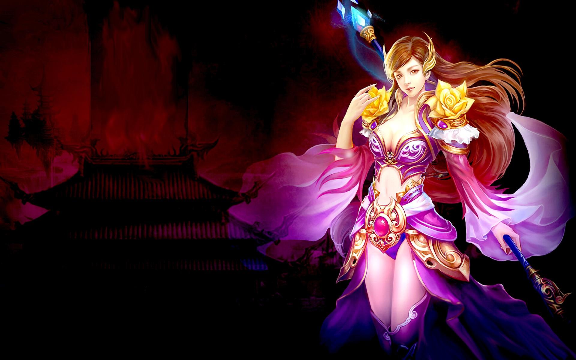 1920x1200 Warrior Princess Anime Girl Warrior Wallpaper HD