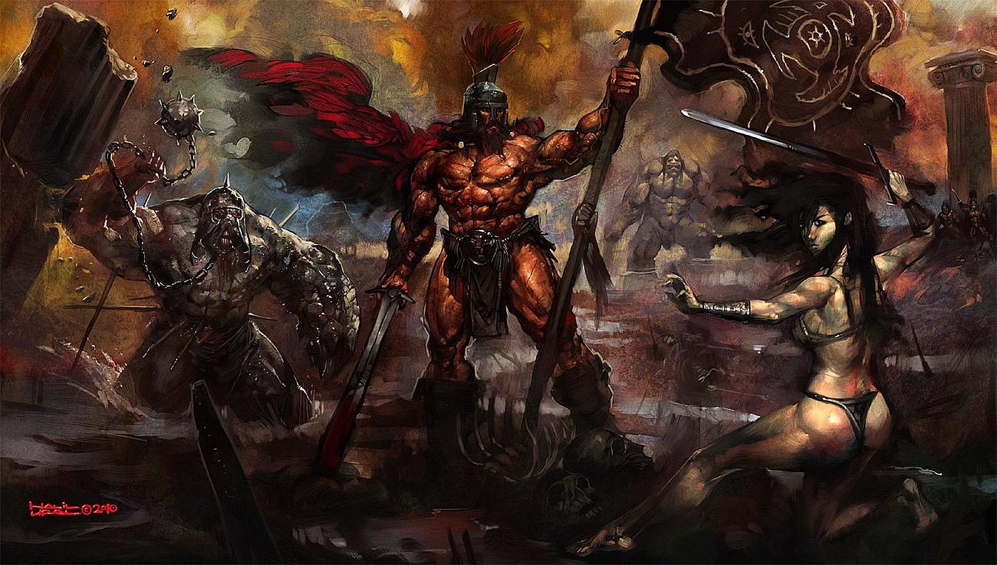 1440x816 Fantasy Warrior Wallpaper