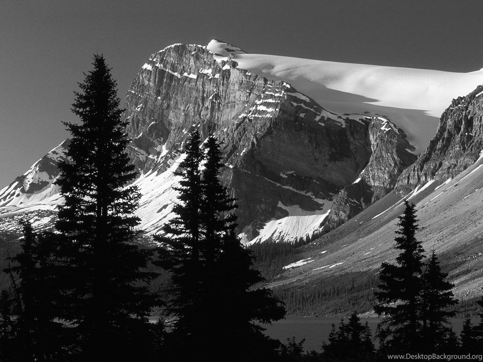 1600x1200 Nature & Landscape Black And White Mountain Peak Canada Wallpaper. Desktop Background