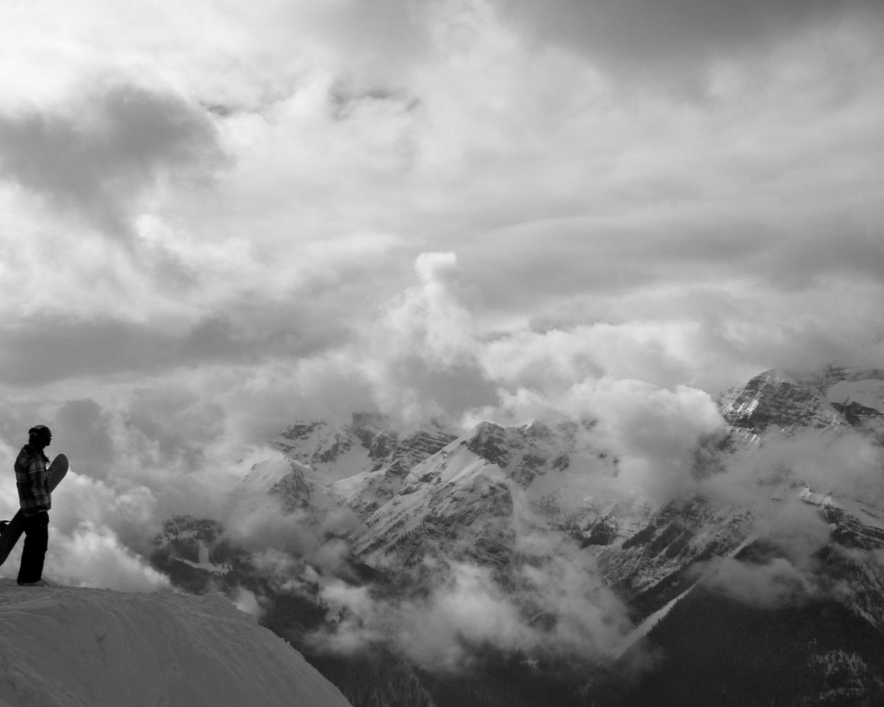 1280x1024 Free download snowboard black white bw landscape nature snow mountain sky clouds [1920x1200] for your Desktop, Mobile & Tablet. Explore Black and White Snow Wallpaper. Black And White Desktop