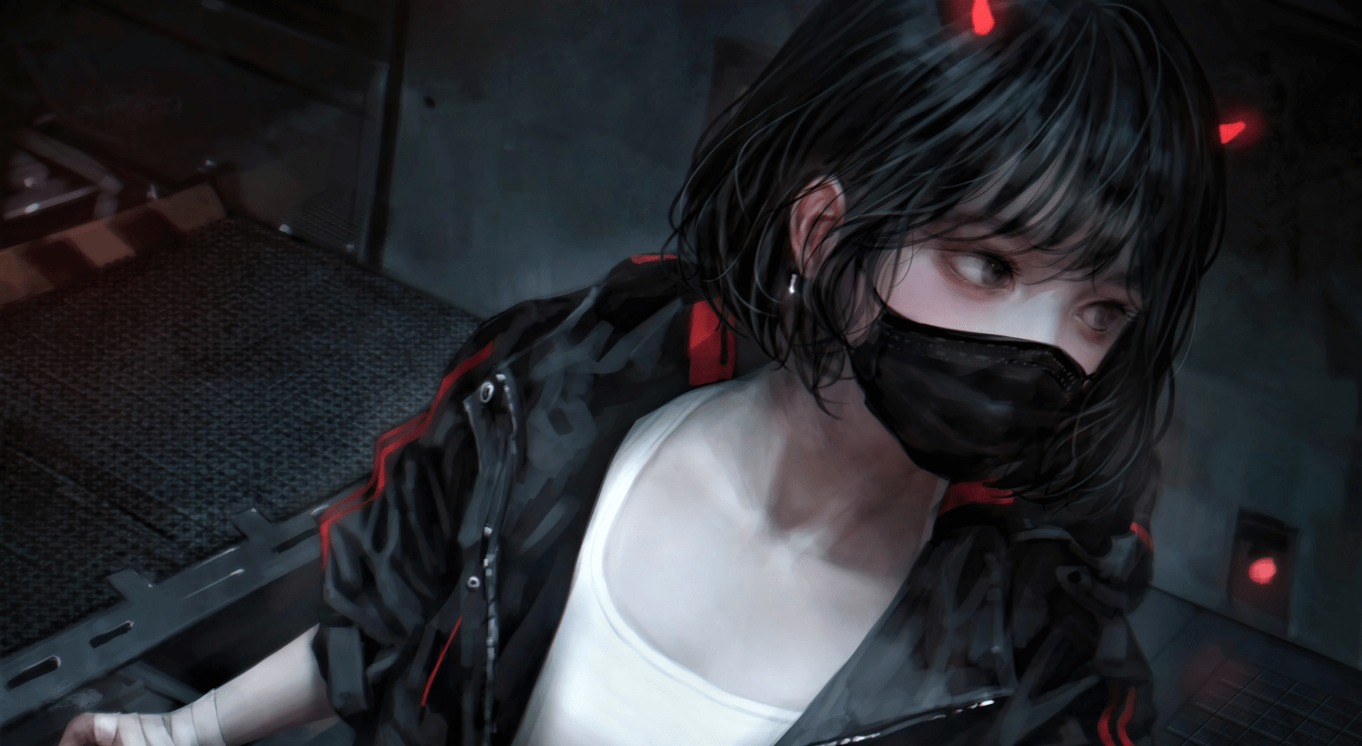 Girl With Mask Wallpapers Top Free Girl With Mask Backgrounds