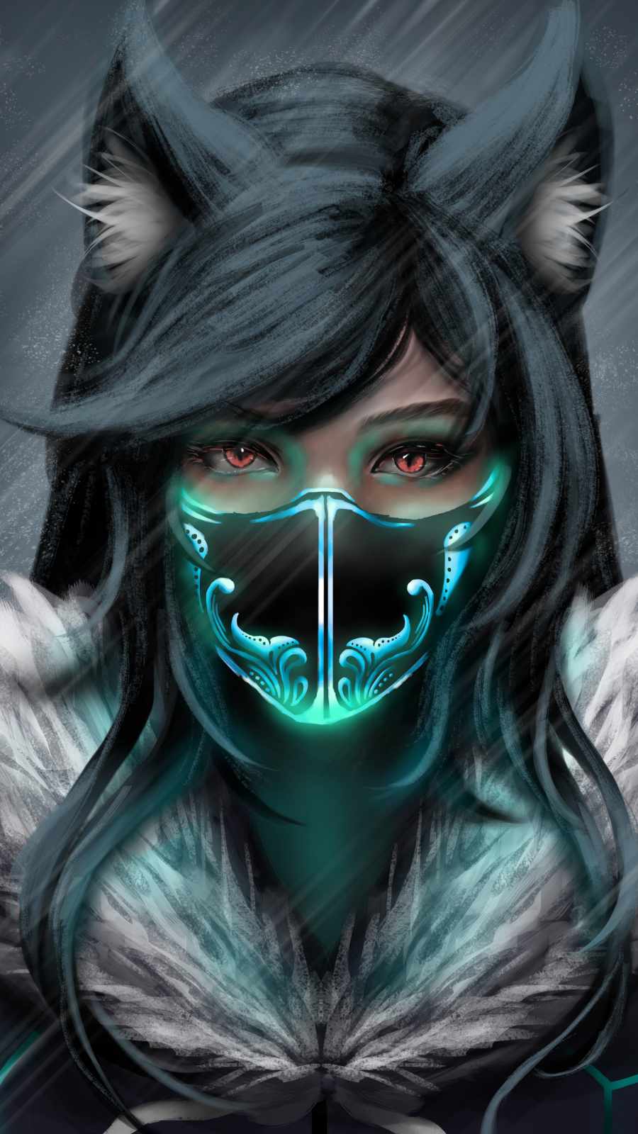 900x1600 Anime Girl Mask IPhone Wallpaper Wallpaper : iPhone Wallpaper