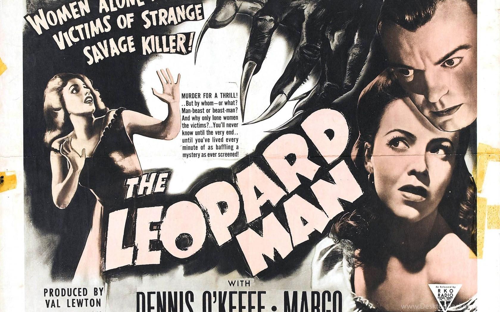 1680x1050 The Leopard Man Vintage 1940s Movie Posters Wallpaper Image Desktop Background