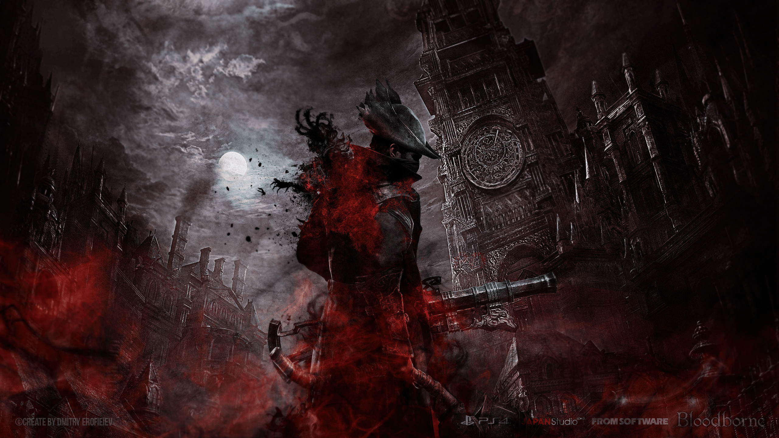2560x1440 #blood, #PlayStation #video games, #Bloodborne, wallpaper HD Wallpaper
