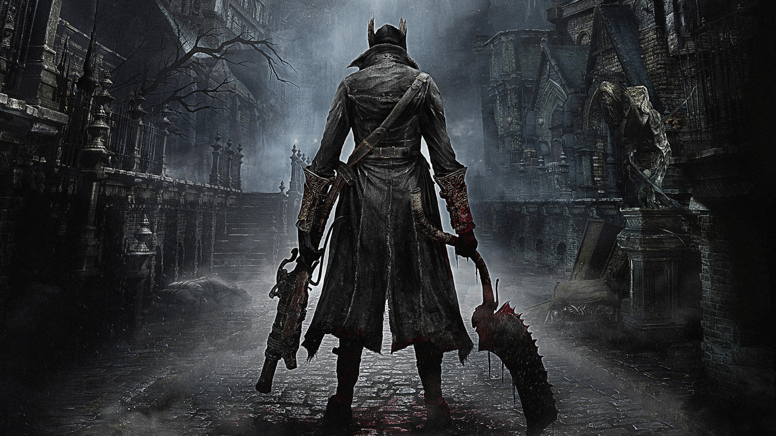 2560x1440 Bloodborne, Hunt Your Nightmares, darkness, screenshot, computer wallpaper HD Wallpaper
