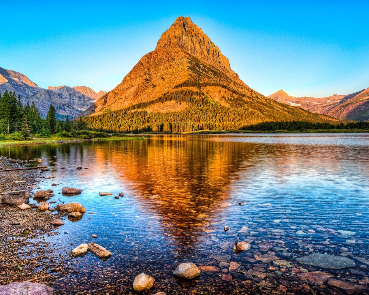 1280x1024 Glacier National Park Montana Mount Grinnell Desktop HD Wallpaper :