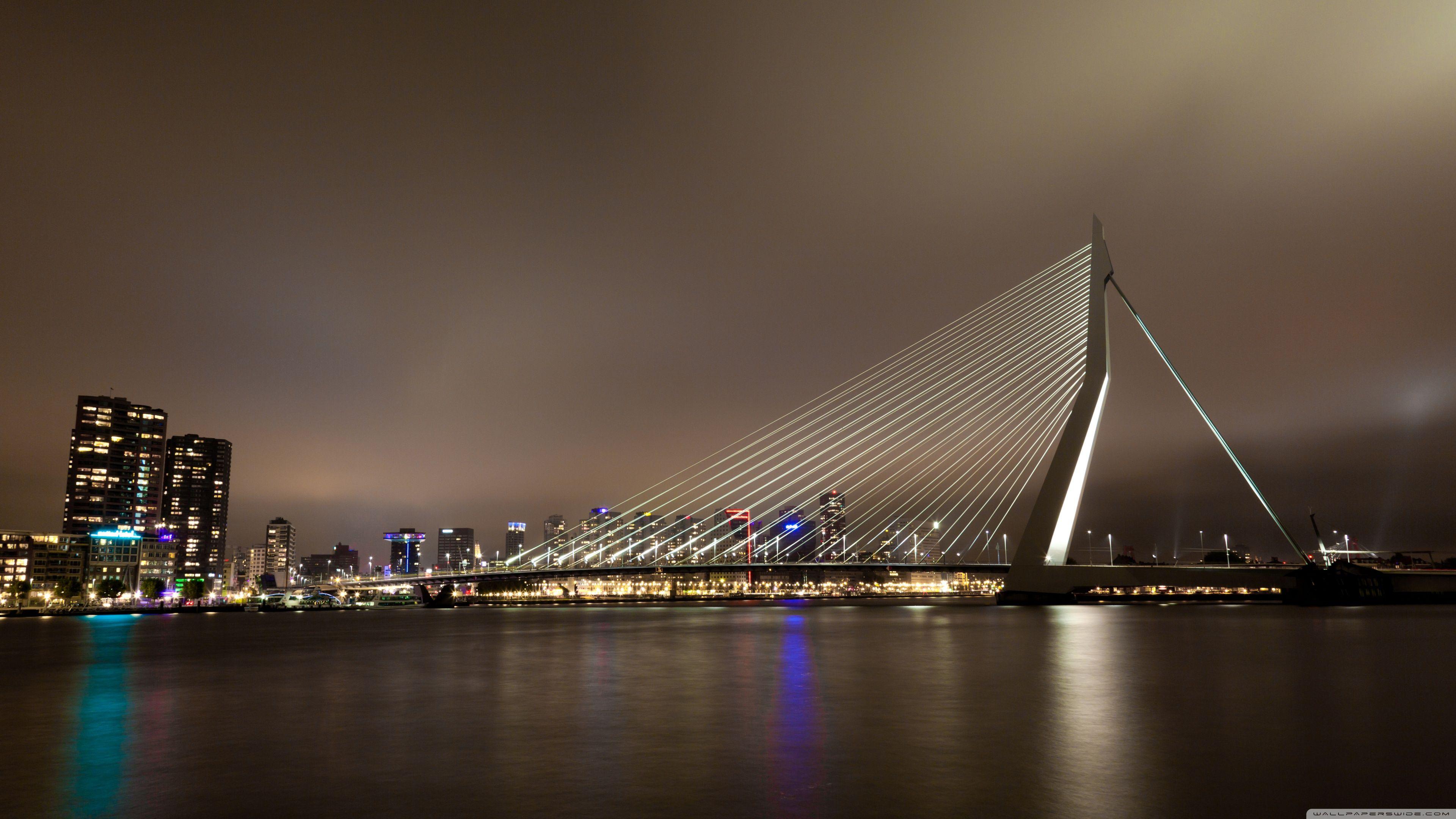 3840x2160 Erasmus Bridge, Rotterdam, The Netherlands ❤ 4K HD Desktop