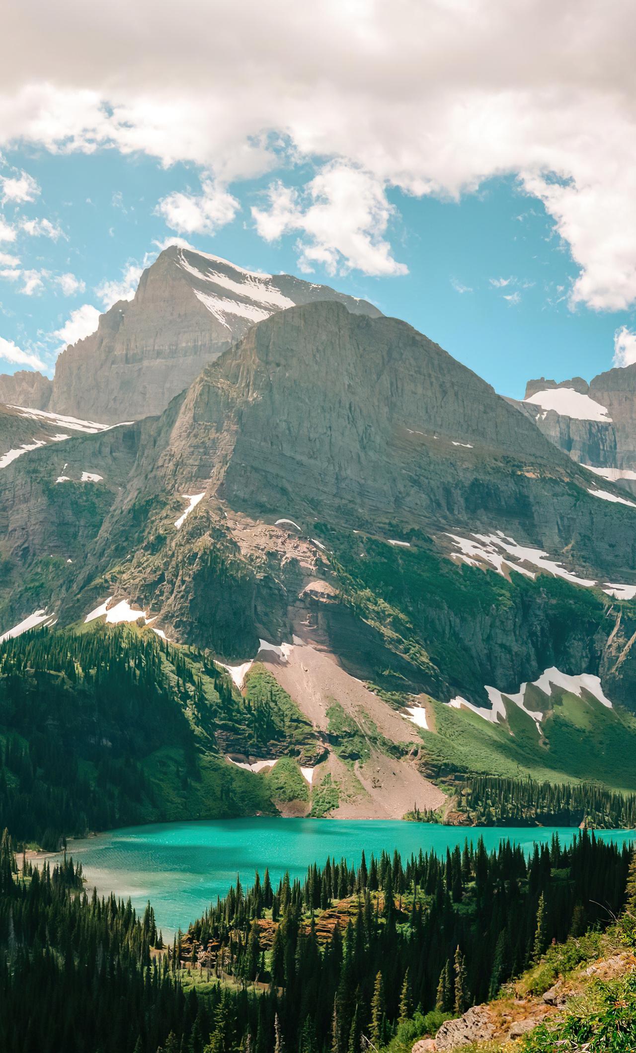 1280x2120 Grinnell Lake In Glacier National Park 5k iPhone HD 4k Wallpaper, Image, Background, Photo and Picture