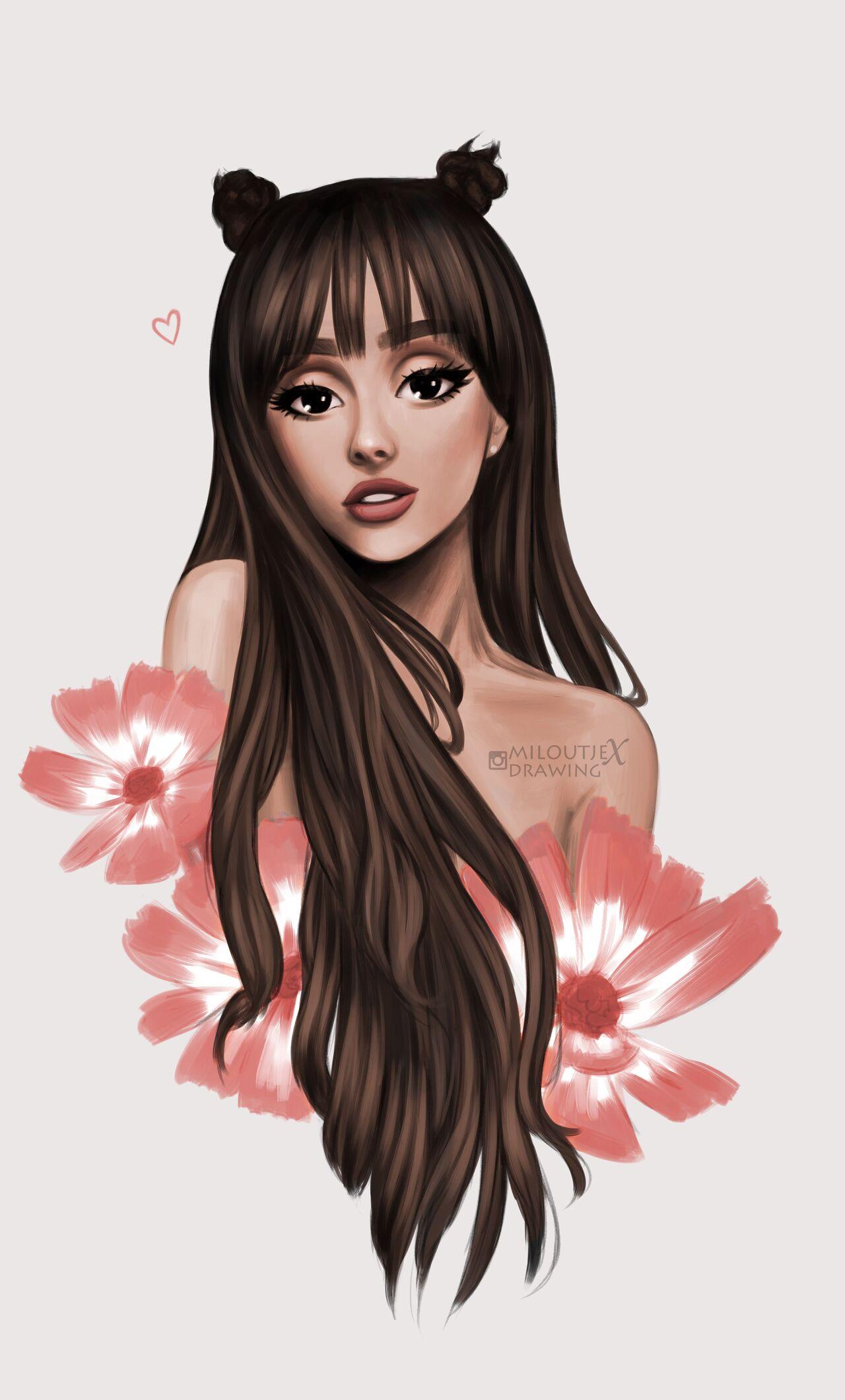 1280x2120 Ariana Grande Cartoon Art 5k iPhone HD 4k Wallpaper, Image, Background, Photo and Picture