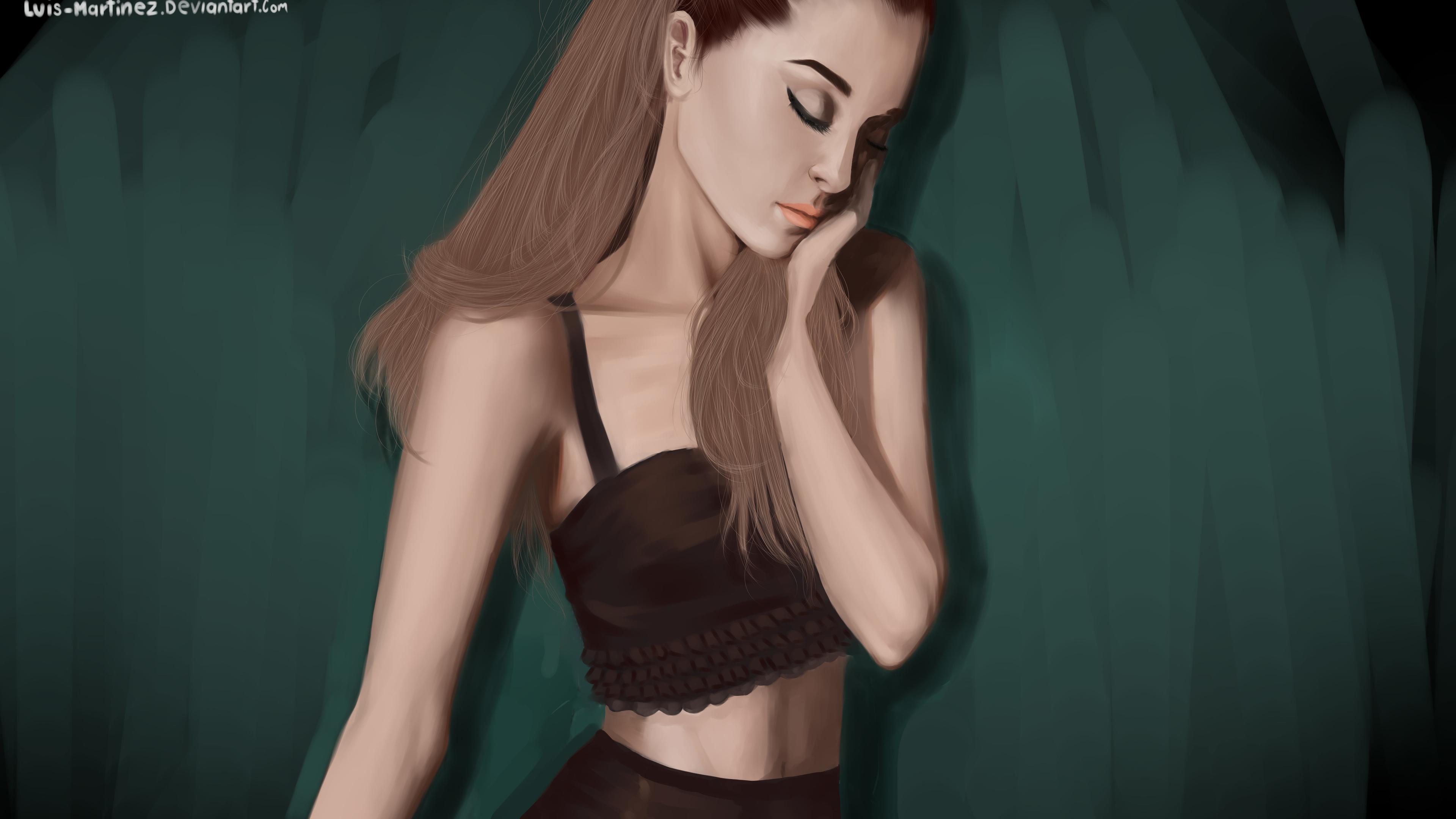 3840x2160 Wallpaper 4k Ariana Grande Fanart Wallpaper